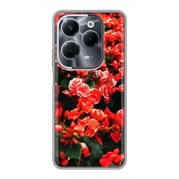 Чехол с принтом «Цветы красные» для Infinix Hot 40 Play Чехол с принтом «Цветы красные» для Infinix Hot 40 Play