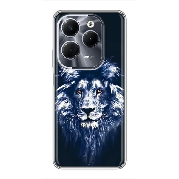 Чехол с принтом «Синий Лев» для Infinix Hot 40 Pro