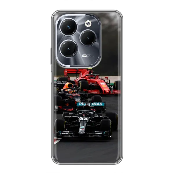 Чехол с принтом «Гонка Формула 1» для Infinix Hot 40 Pro