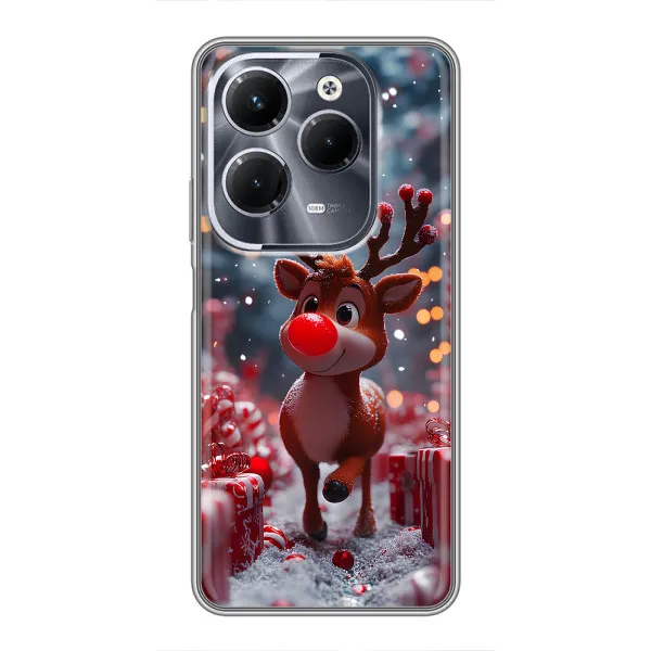 Чехол с принтом «Олень среди подарков» для Infinix Hot 40 Pro