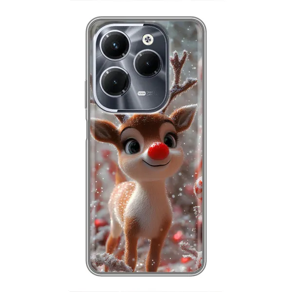 Чехол с принтом «Олень с носом» для Infinix Hot 40 Pro