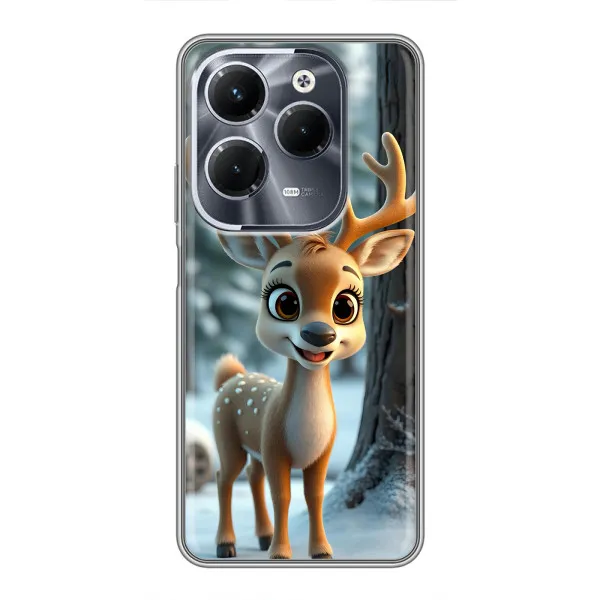 Чехол с принтом «Олененок в лесу» для Infinix Hot 40 Pro