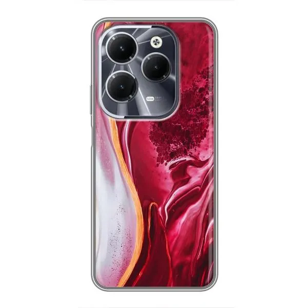 Чехол с принтом «Мрамор красный» для Infinix Hot 40