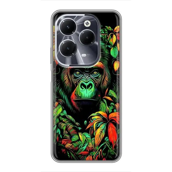 Чехол с принтом «Обезьяна в тропиках» для Infinix Hot 40
