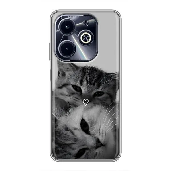 Чехол с принтом «Пара котов» для Infinix Hot 40i Чехол с принтом «Пара котов» для Infinix Hot 40i