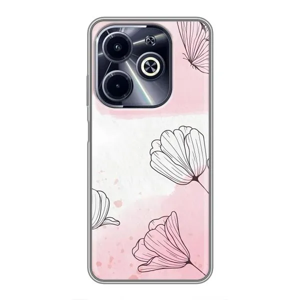 Чехол с принтом «Розовые цветы» для Infinix Hot 40i Чехол с принтом «Розовые цветы» для Infinix Hot 40i