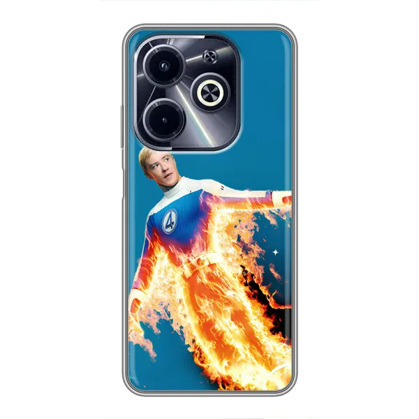 Чехол с принтом «Человек-факел в огне» для Infinix Hot 40i Чехол с принтом «Человек-факел в огне» для Infinix Hot 40i
