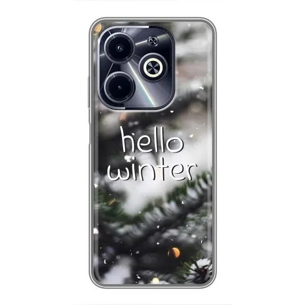 Чехол с принтом «Hello winter» для Infinix Hot 40i Чехол с принтом «Hello winter» для Infinix Hot 40i
