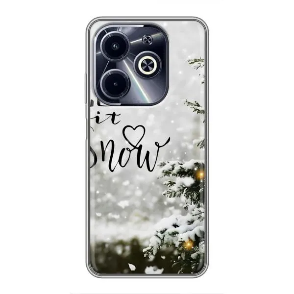 Чехол с принтом «Let it snow» для Infinix Hot 40i Чехол с принтом «Let it snow» для Infinix Hot 40i