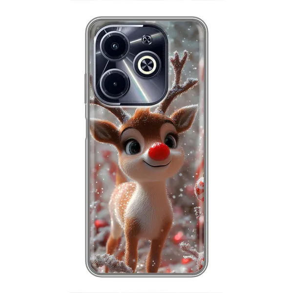 Чехол с принтом «Олень с носом» для Infinix Hot 40i Чехол с принтом «Олень с носом» для Infinix Hot 40i