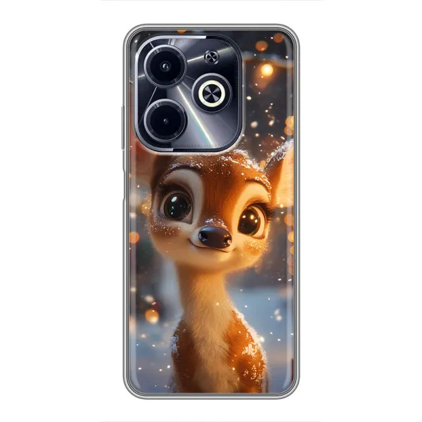 Чехол с принтом «Олененок среди гирлянд» для Infinix Hot 40i Чехол с принтом «Олененок среди гирлянд» для Infinix Hot 40i