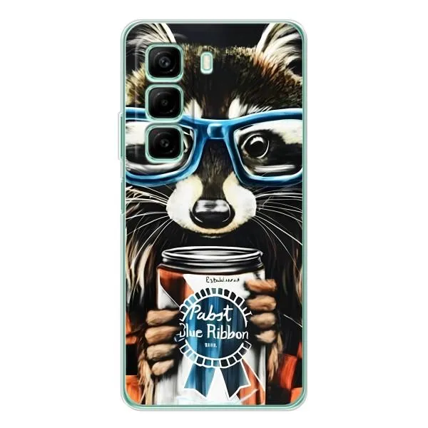 Чехол с принтом «Енот с банкой» для Infinix Hot 50 Pro Чехол с принтом «Енот с банкой» для Infinix Hot 50 Pro
