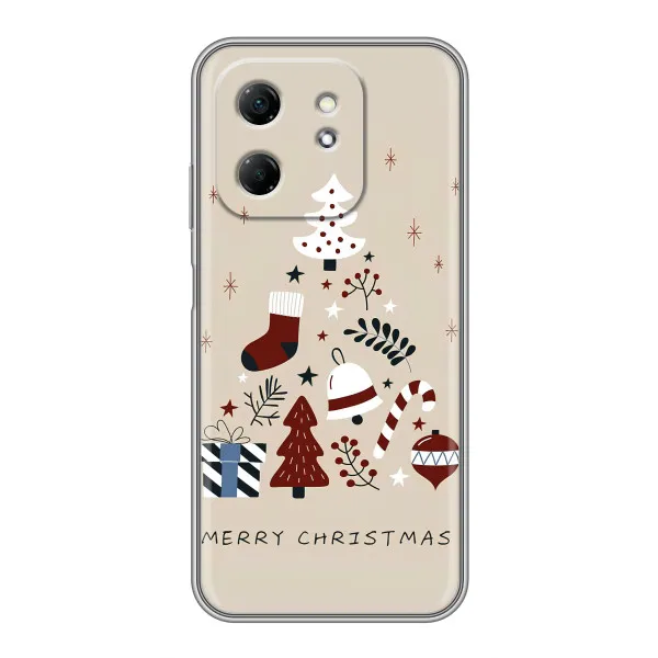 Чехол с принтом «Merry Christmas» для Infinix Hot 50i