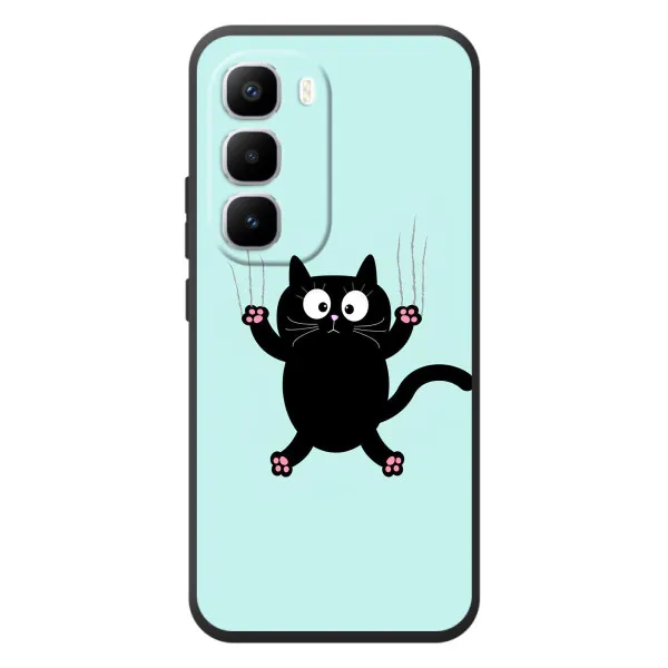 Чехол с принтом «Падающий кот» для Infinix Hot 60 Pro Plus Чехол с принтом «Падающий кот» для Infinix Hot 60 Pro Plus
