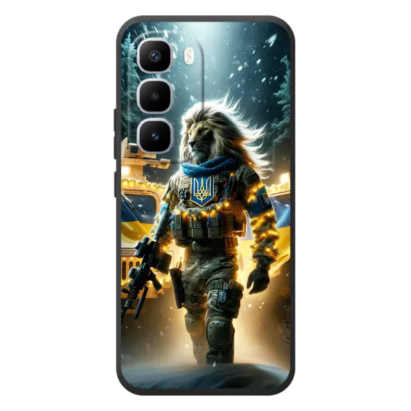 Чехол с принтом «ЛЕВ ЗСУ» для Infinix Hot 60 Pro Plus