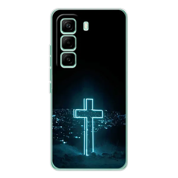 Чехол с принтом «Крест и город» для Infinix Hot 60 Pro