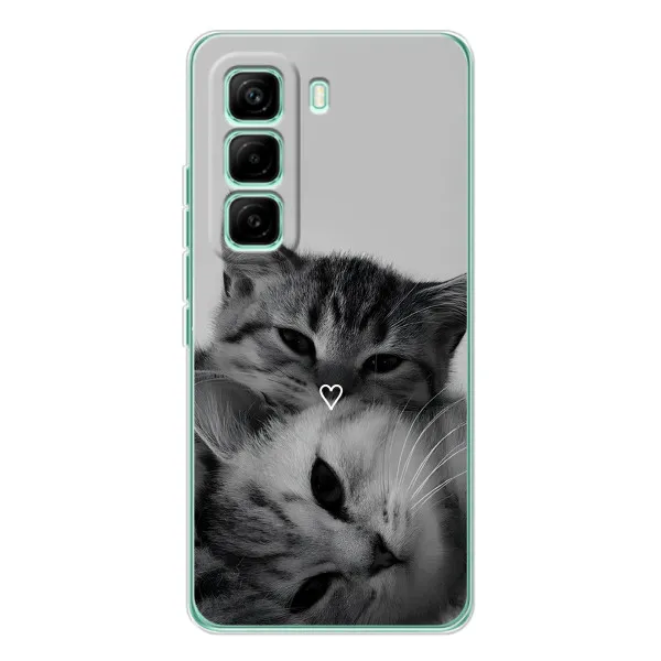 Чехол с принтом «Пара котов» для Infinix Hot 60 Pro