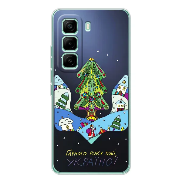 Чехол с принтом «Рождественский герб» для Infinix Hot 60 Pro Чехол с принтом «Рождественский герб» для Infinix Hot 60 Pro