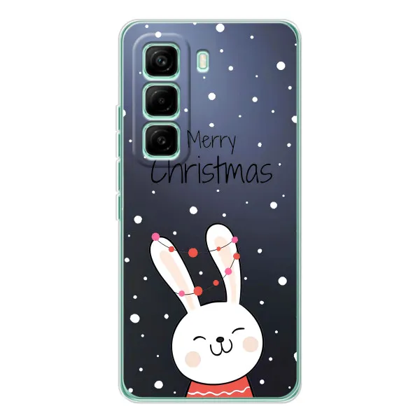 Чехол с принтом «Рождественский заяц» для Infinix Hot 60 Pro Чехол с принтом «Рождественский заяц» для Infinix Hot 60 Pro