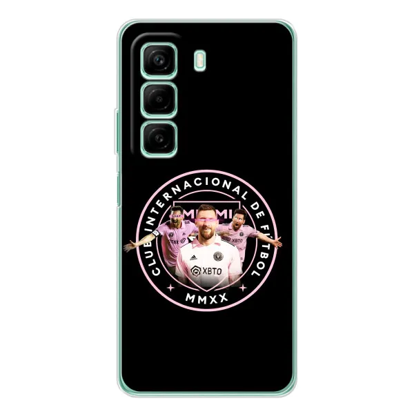 Чехол с принтом «Месси в лого» для Infinix Hot 60 Чехол с принтом «Месси в лого» для Infinix Hot 60