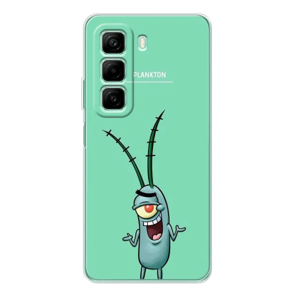 Чехол с принтом «Персонаж Планктон» для Infinix Hot 60 Чехол с принтом «Персонаж Планктон» для Infinix Hot 60