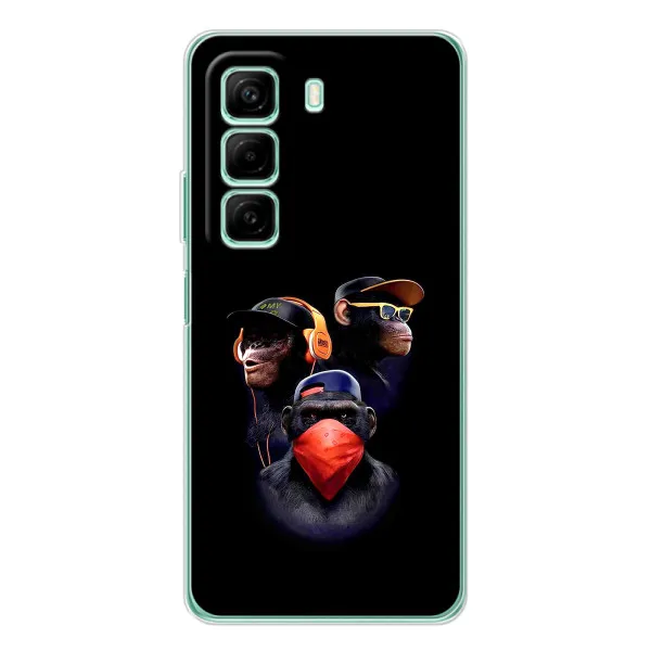 Чехол с принтом «Три обезьяны» для Infinix Hot 60 Чехол с принтом «Три обезьяны» для Infinix Hot 60