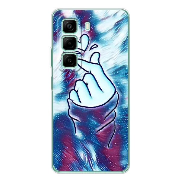 Чохол з принтом «Радужне серце» для Infinix Hot 60i
