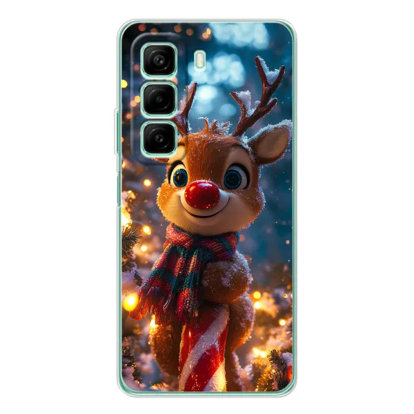 Чехол с принтом «Олень с шарфом» для Infinix Hot 60i