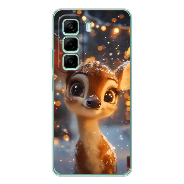 Чехол с принтом «Олененок среди гирлянд» для Infinix Hot 60i