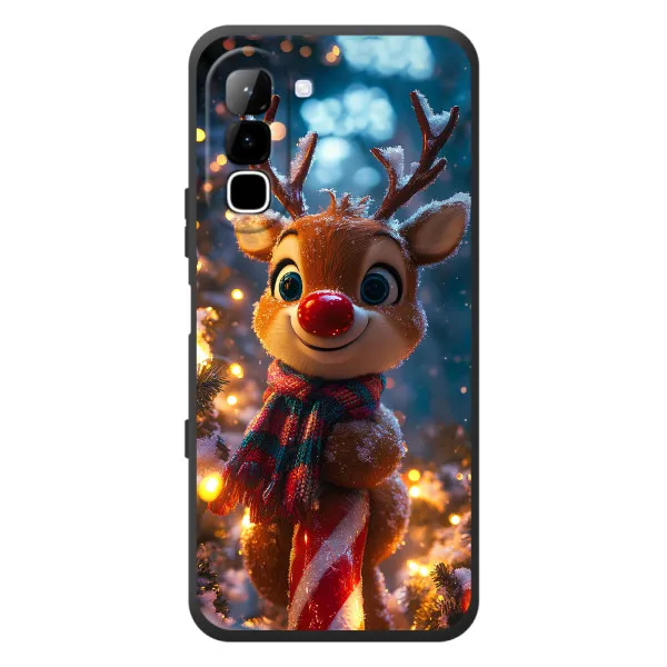 Чехол с принтом «Олень с шарфом» для Infinix Hot 70 Чехол с принтом «Олень с шарфом» для Infinix Hot 70