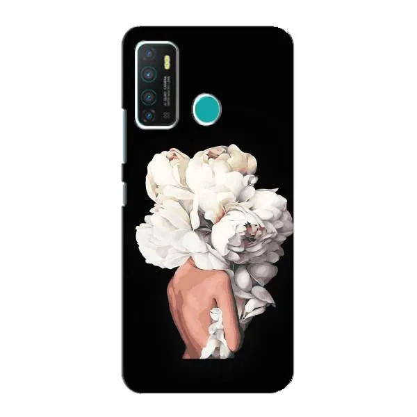 Чохол з принтом «Білі квіти» для Infinix Hot 9 / Hot 9 Pro