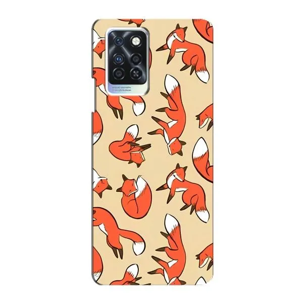 Чехол с принтом «Лисички» для Infinix Note 10 Pro