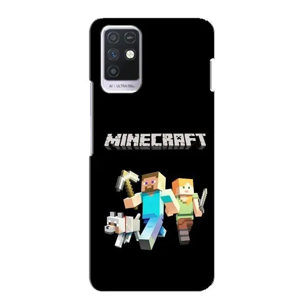 Чехол с принтом «герои Minecraft» для Infinix Note 10