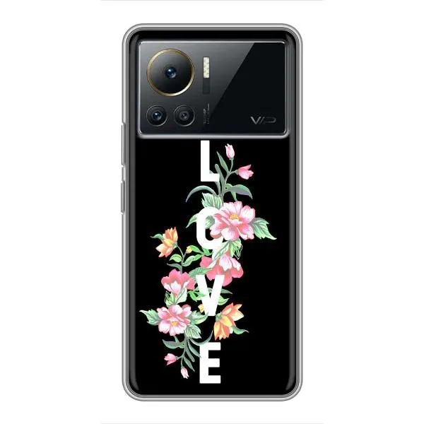 Чехол с принтом «Цветы LOVE» для Infinix Note 12 2023