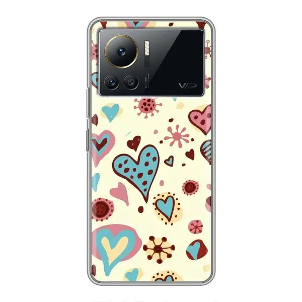Чехол с принтом «Сердечки» для Infinix Note 12 2023
