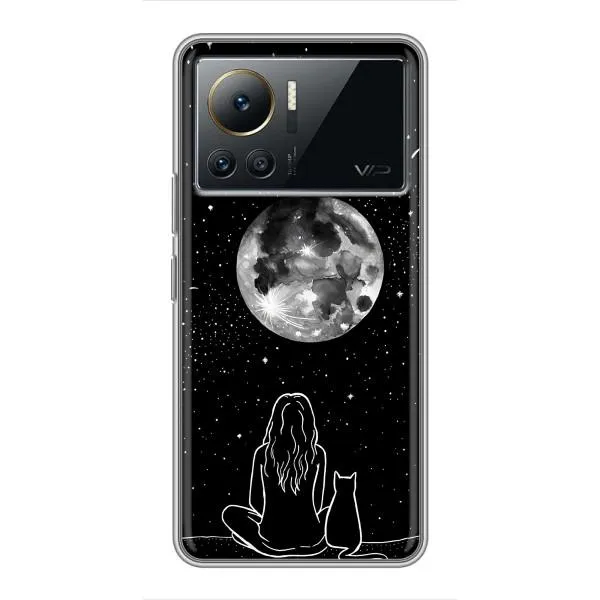Чехол с принтом «Девушка с котом» для Infinix Note 12 2023 Чехол с принтом «Девушка с котом» для Infinix Note 12 2023
