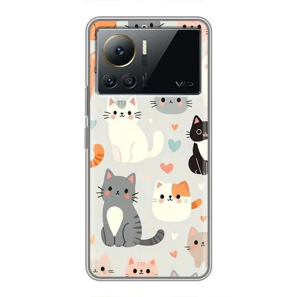 Чехол с принтом «Коллаж котов» для Infinix Note 12 2023 Чехол с принтом «Коллаж котов» для Infinix Note 12 2023