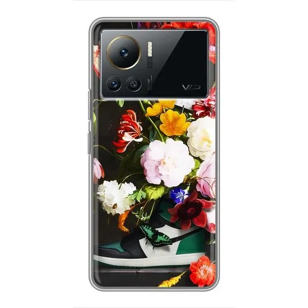 Чехол с принтом «Nike цветы» для Infinix Note 12 Pro (4G)