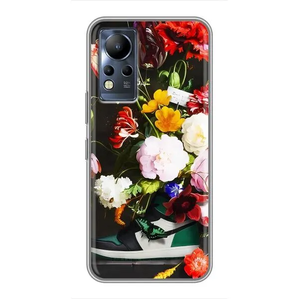 Чехол с принтом «Nike цветы» для Infinix Note 12 Чехол с принтом «Nike цветы» для Infinix Note 12