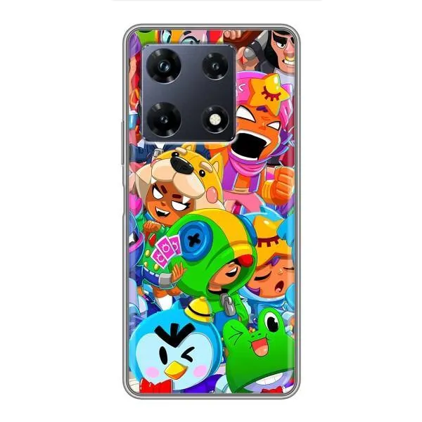 Чехол с принтом «герои Бравл Старс» для Infinix Note 30 Pro