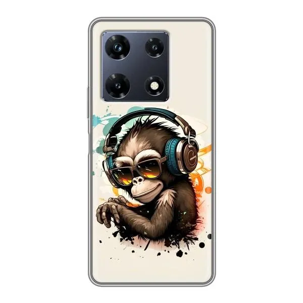 Чехол с принтом «Макака в наушниках» для Infinix Note 30 Pro Чехол с принтом «Макака в наушниках» для Infinix Note 30 Pro