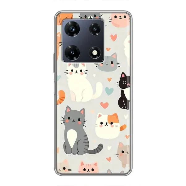 Чехол с принтом «Коллаж котов» для Infinix Note 30 Pro