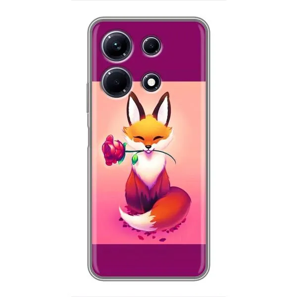 Чехол с принтом «Лисичка с розочкой» для Infinix Note 30