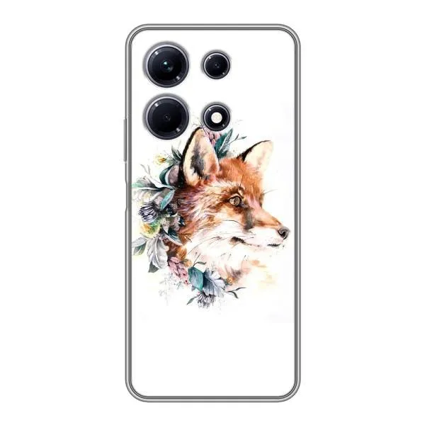 Чехол с принтом «Лисичка в цветочках» для Infinix Note 30