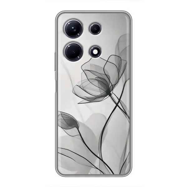 Чехол с принтом «Черные цветы» для Infinix Note 30 Чехол с принтом «Черные цветы» для Infinix Note 30