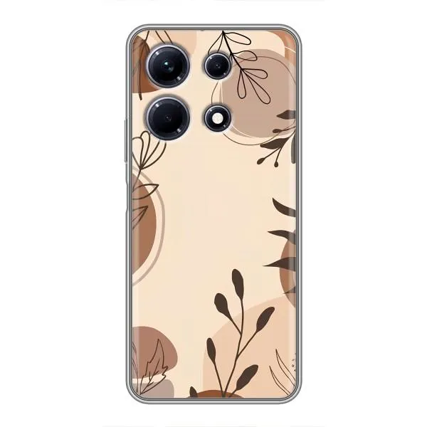 Чехол с принтом «Коричневые цветы» для Infinix Note 30 Чехол с принтом «Коричневые цветы» для Infinix Note 30