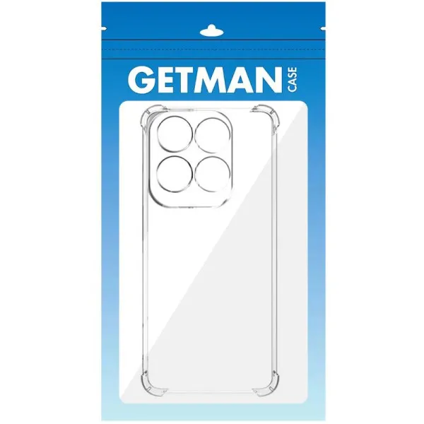TPU чехол GETMAN Ease logo усиленные углы Full Camera для Infinix Note 40 Pro 4G — Прозрачный — фото 2