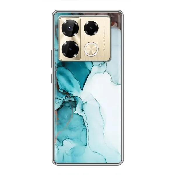 Чехол с принтом «Бирюзовый мрамор» для Infinix Note 40 Pro
