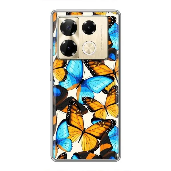 Чехол с принтом «Яркие бабочки» для Infinix Note 40 Pro Чехол с принтом «Яркие бабочки» для Infinix Note 40 Pro