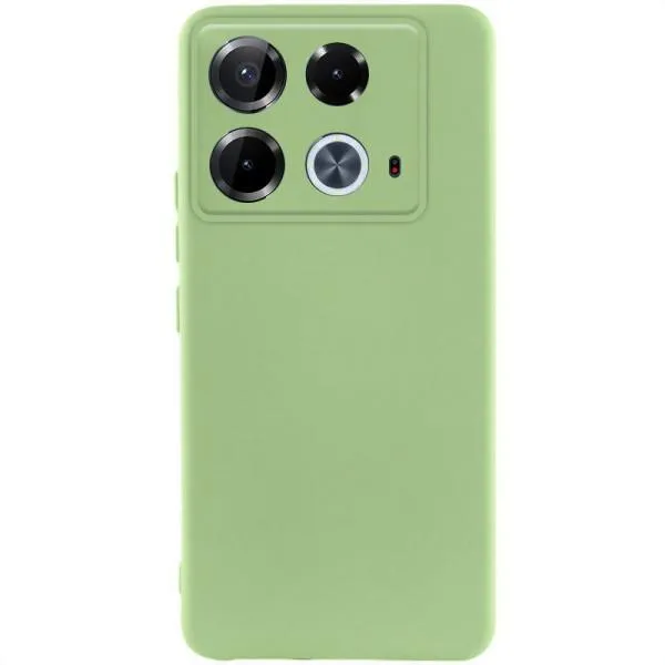 Чехол TPU GETMAN Liquid Silk Full Camera для Infinix Note 40 4G — Зеленый — фото 1